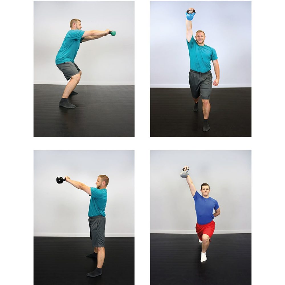 Pesas rusas Kettlebells de hierro fundido, ejercicios- Doctor's Choice